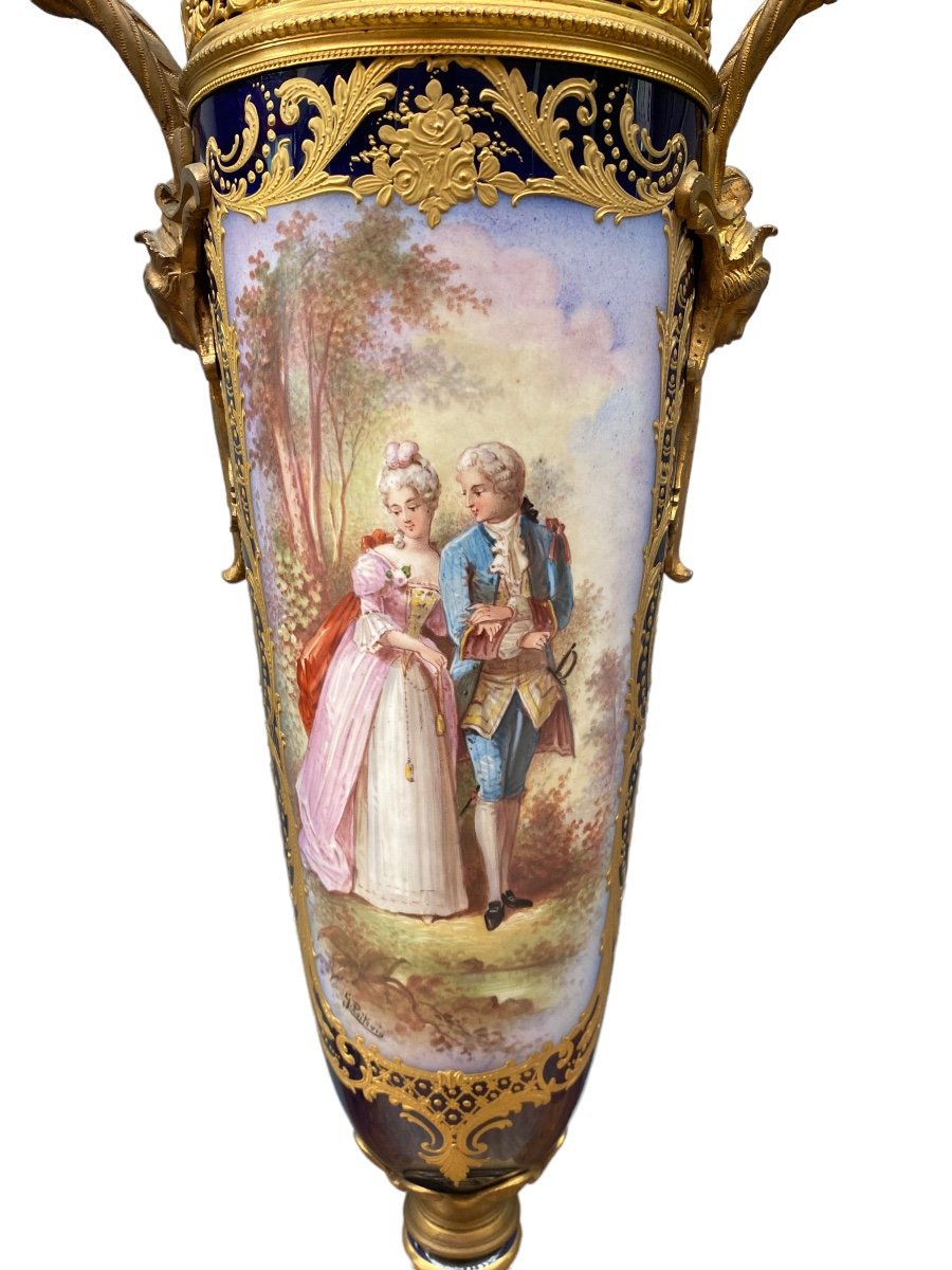 Paire De Vase Sèvres 19e-photo-3
