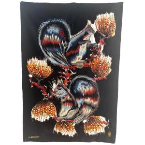 Tapisserie d'Aubusson "Feux du Soir " par Edouard Dubrunfaut - Atelier Simone André, Felletin