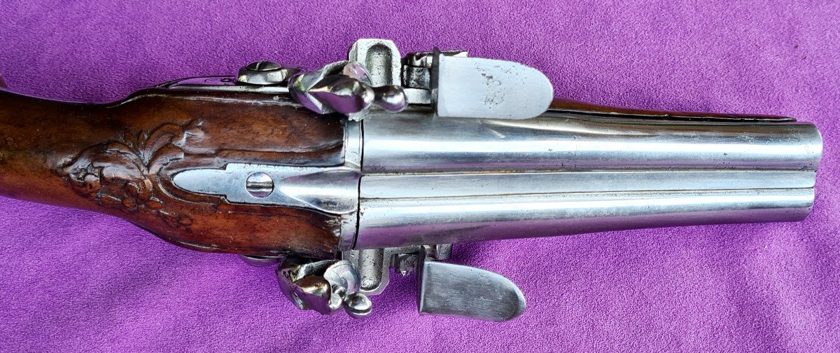 Hunting Pistol With 2 Barrels, Eighteenth Century-photo-2