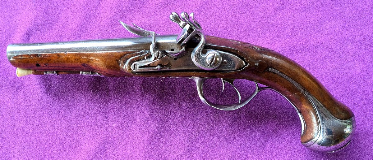 Hunting Pistol With 2 Barrels, Eighteenth Century-photo-3