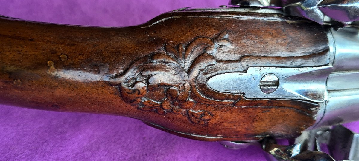 Hunting Pistol With 2 Barrels, Eighteenth Century-photo-2