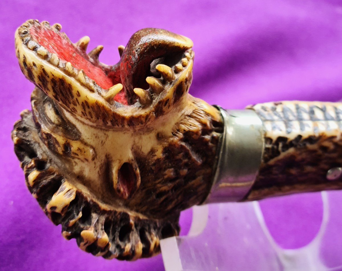 Hirschfänger Large Germanic Hunting Dagger Circa 1780-1800-photo-2