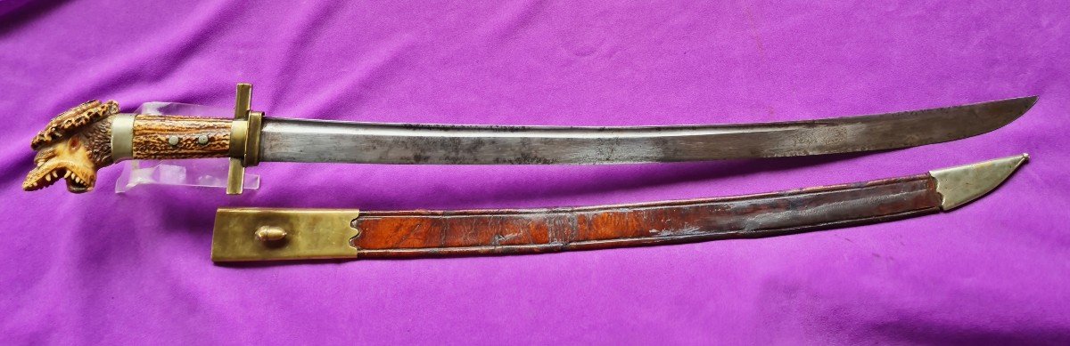 Hirschfänger Grande Dague de Chasse Germanique Circa 1780-1800