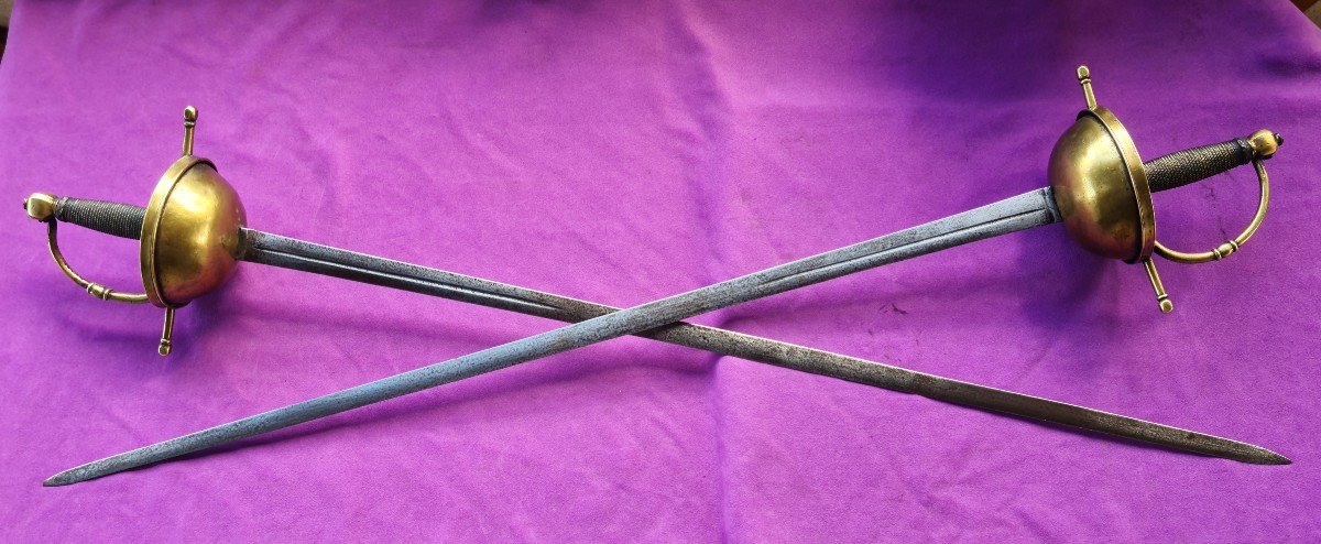 Exceptional Pair Of South American Colonial Dueling Rapiers Circa 1700-photo-4