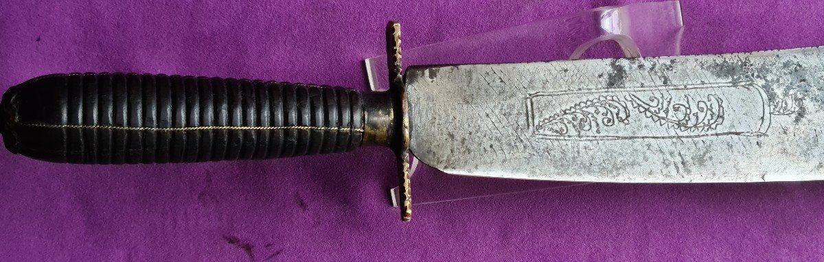 Très Grand Couteau de Combat avec devise "Viva  la Republica" Espagne 19ème-photo-7