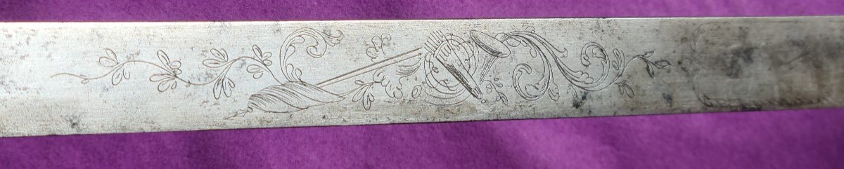Italian Rapier Late 17th, Engraved Blade-photo-5