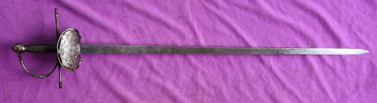 Italian Rapier Late 17th, Engraved Blade