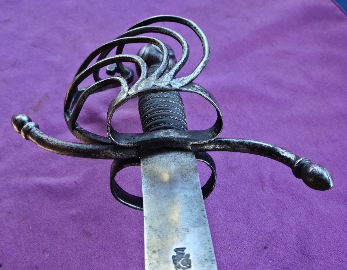 Rapière De Guerre, épée De Cavalier, Degen, Circa 1600-photo-1