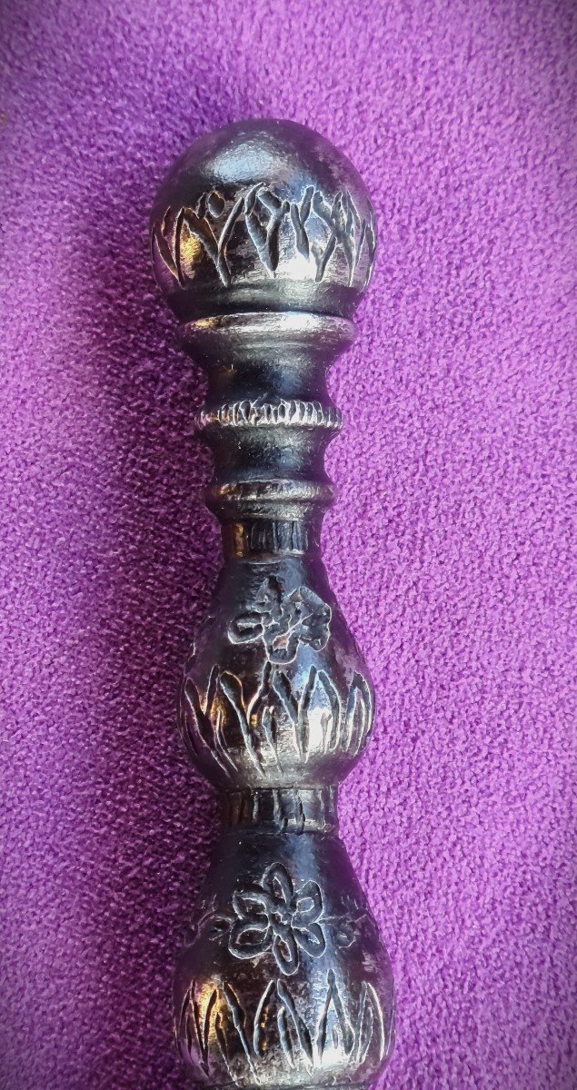 Stylet Italien 17ème, Poignée Gravée-photo-4