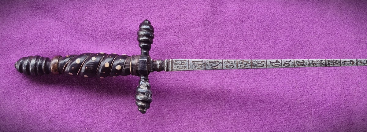 Rare Very Long Artillery Stiletto Attributed To The Tercio Viejo De Zamora. Bombardier's Dagger-photo-3
