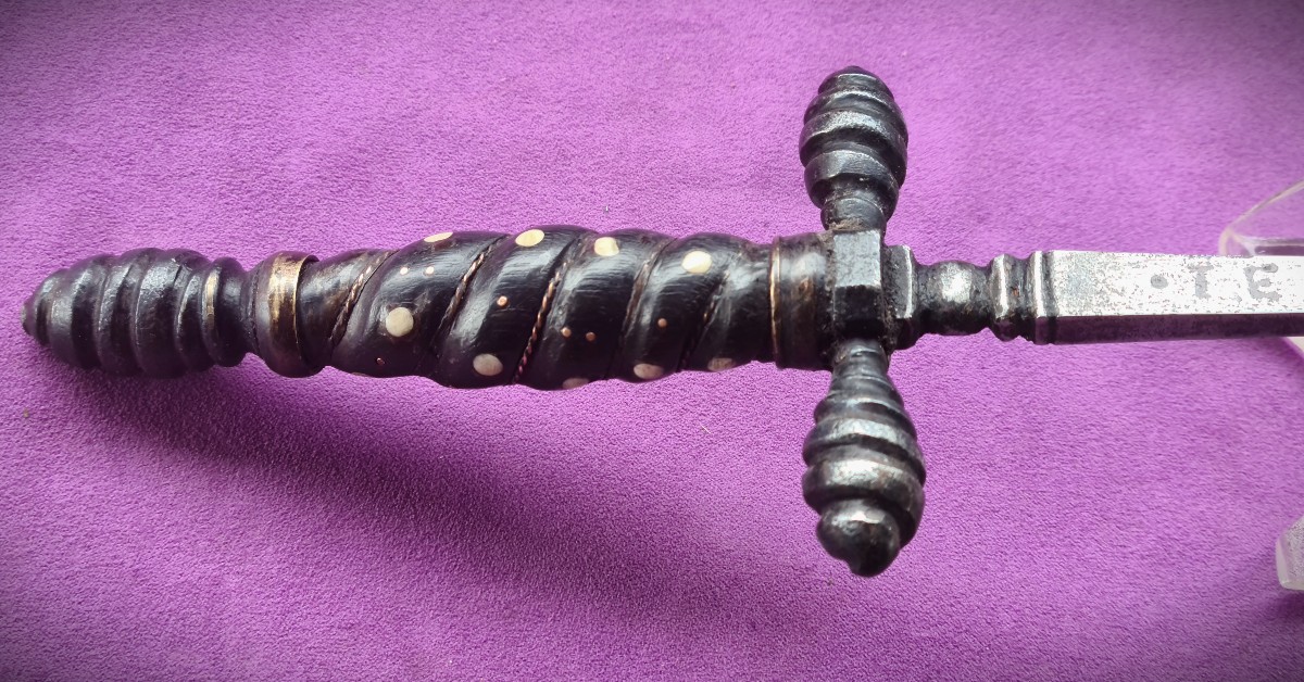 Rare Very Long Artillery Stiletto Attributed To The Tercio Viejo De Zamora. Bombardier's Dagger-photo-3