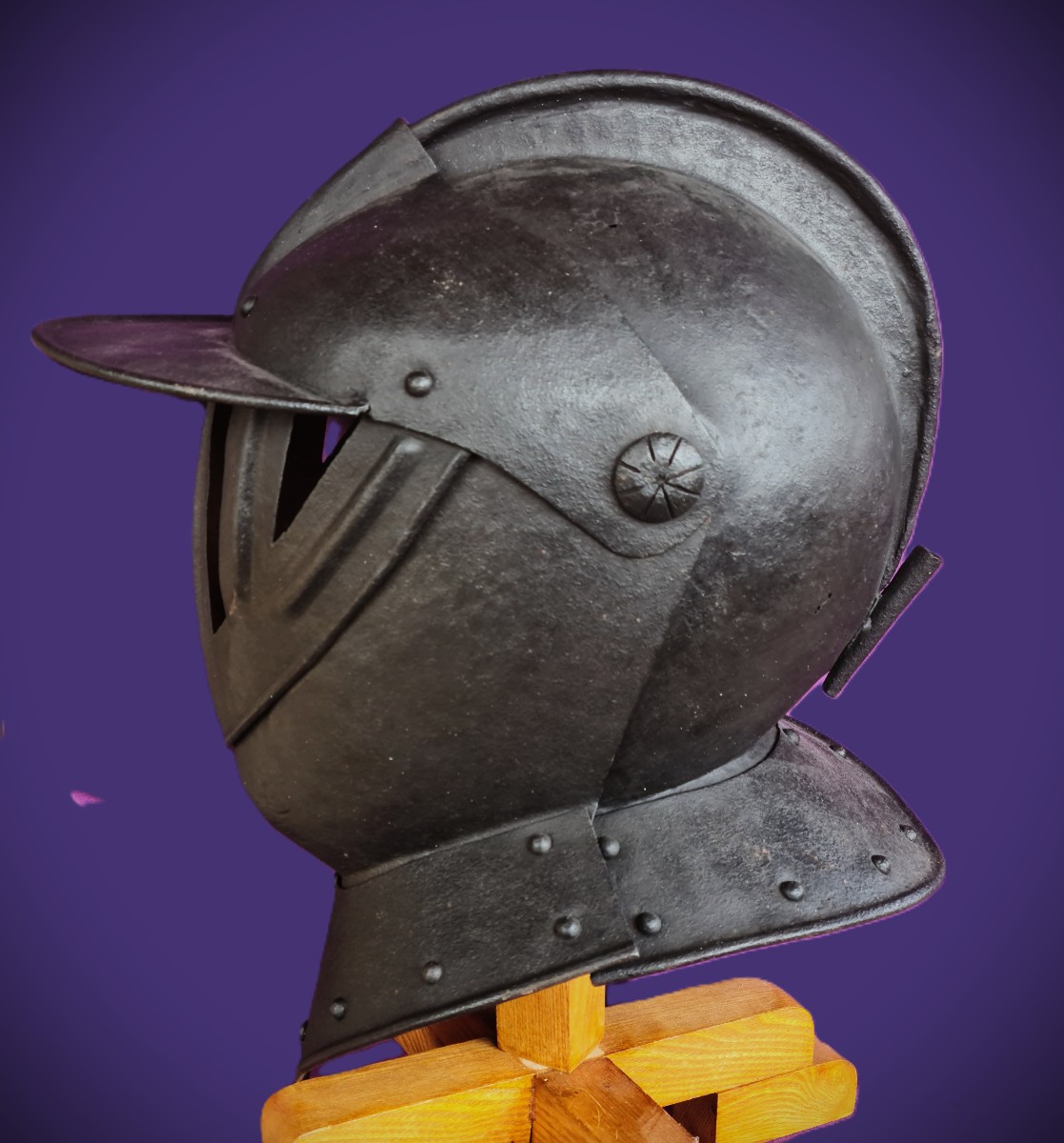 Germanic Cuirassier's Mantelhelm Armet Circa 1600-photo-2