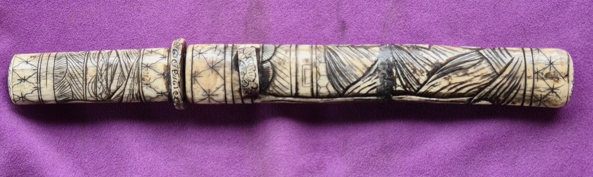 Tanto, Japanese Bone-mounted Dagger. Meiji Period-photo-4