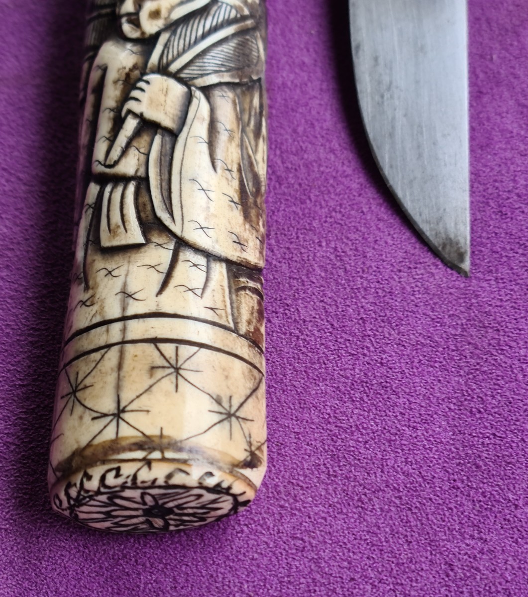 Tanto, Japanese Bone-mounted Dagger. Meiji Period-photo-5