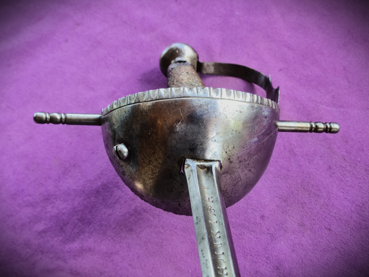 17th Century Spanish Rapier Signed Heinrich Coel In Solingen-photo-4