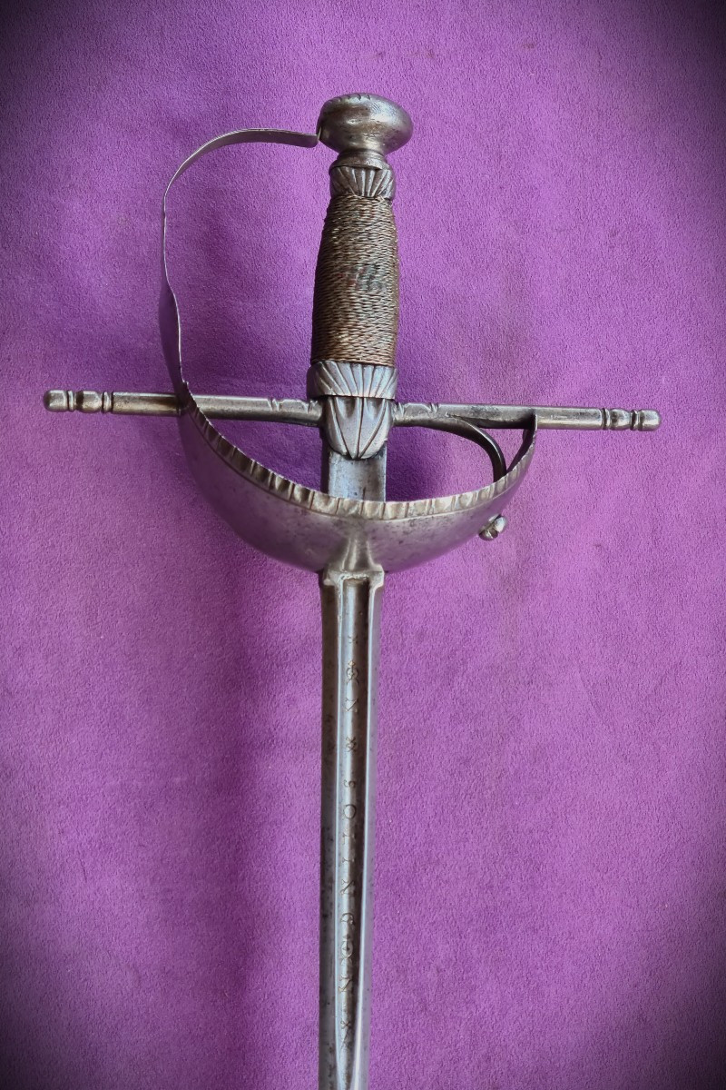 17th Century Spanish Rapier Signed Heinrich Coel In Solingen-photo-7
