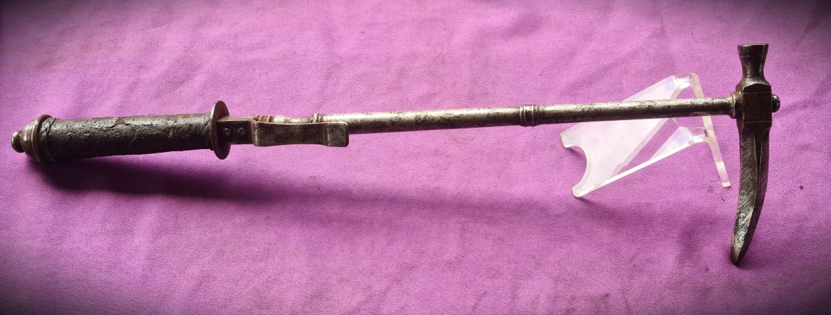Rare marteau de guerre XVIème-photo-5