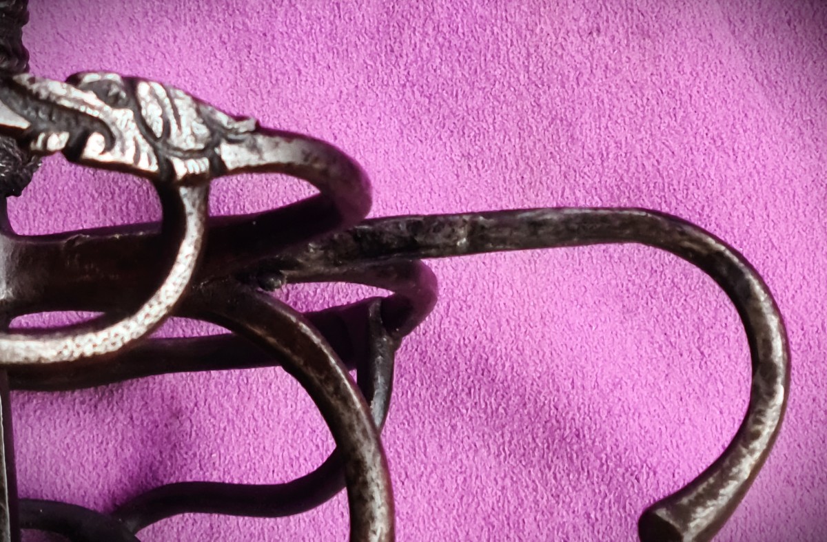 Rapière à branches à décor Fleurs de Lys, 17ème siècle-photo-8