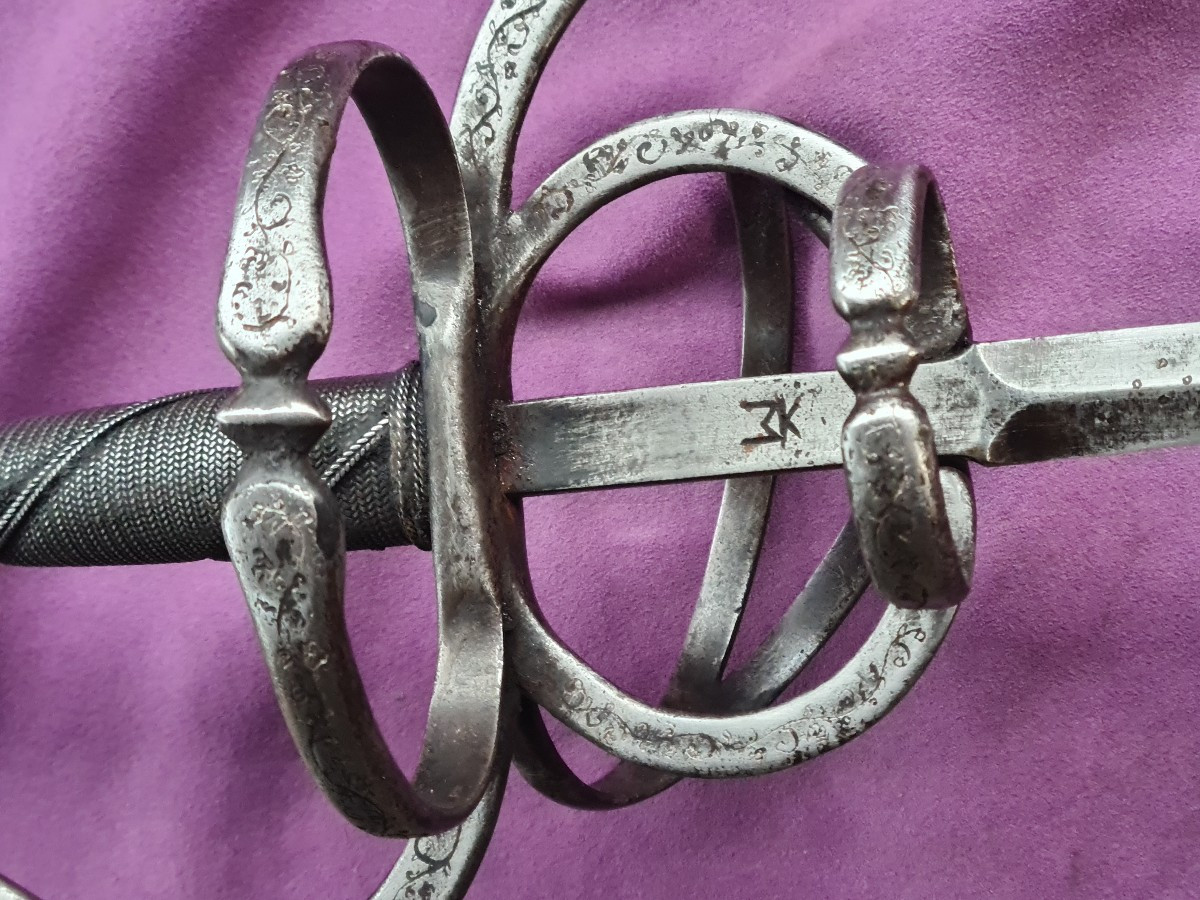  Rapier With Chiseled Branch  Mount. Blade By Klemens Munsten 17th Century-photo-4
