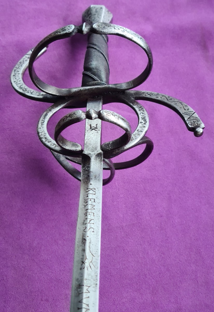  Rapier With Chiseled Branch  Mount. Blade By Klemens Munsten 17th Century-photo-5