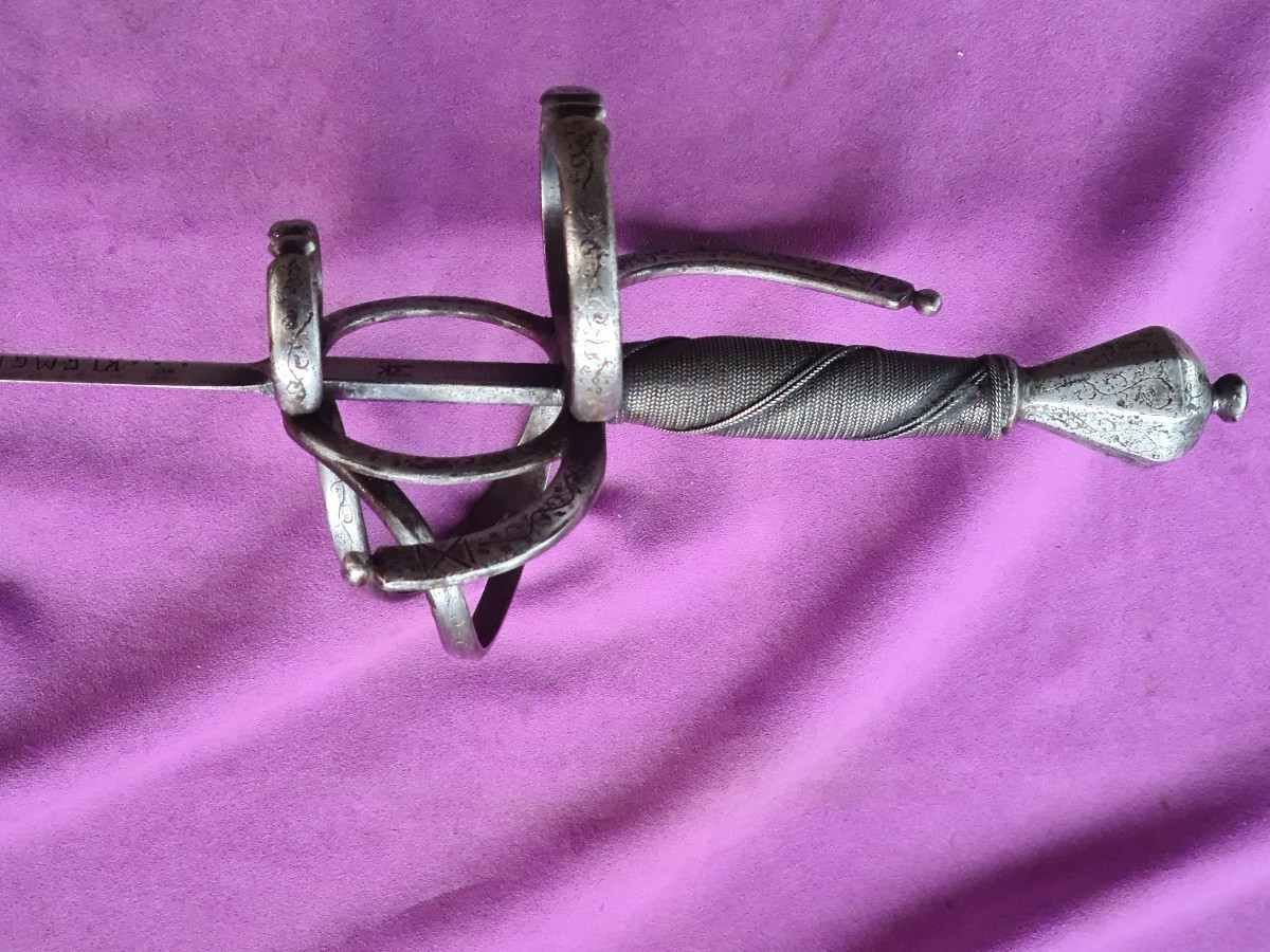  Rapier With Chiseled Branch  Mount. Blade By Klemens Munsten 17th Century-photo-7