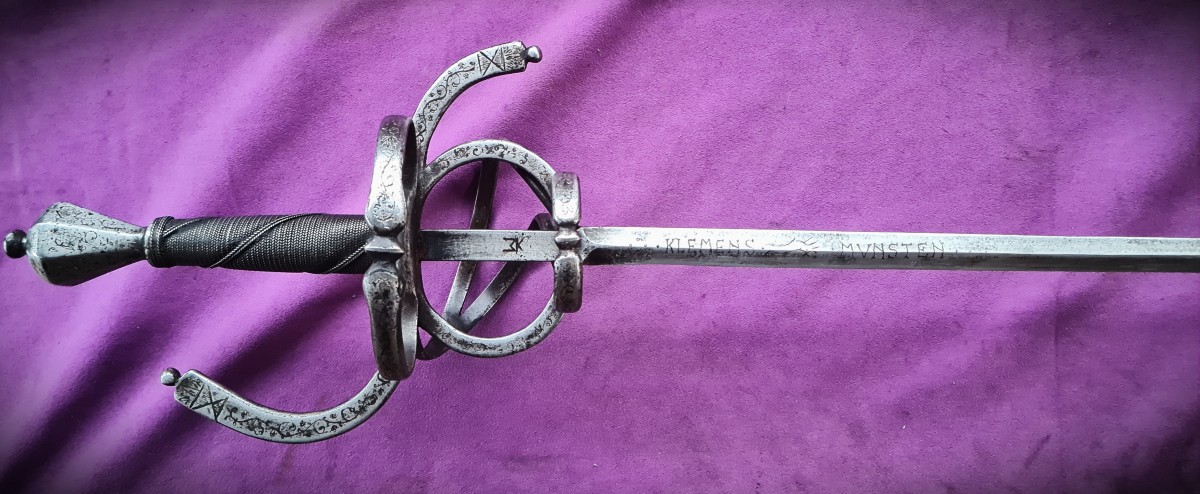  Rapier With Chiseled Branch  Mount. Blade By Klemens Munsten 17th Century