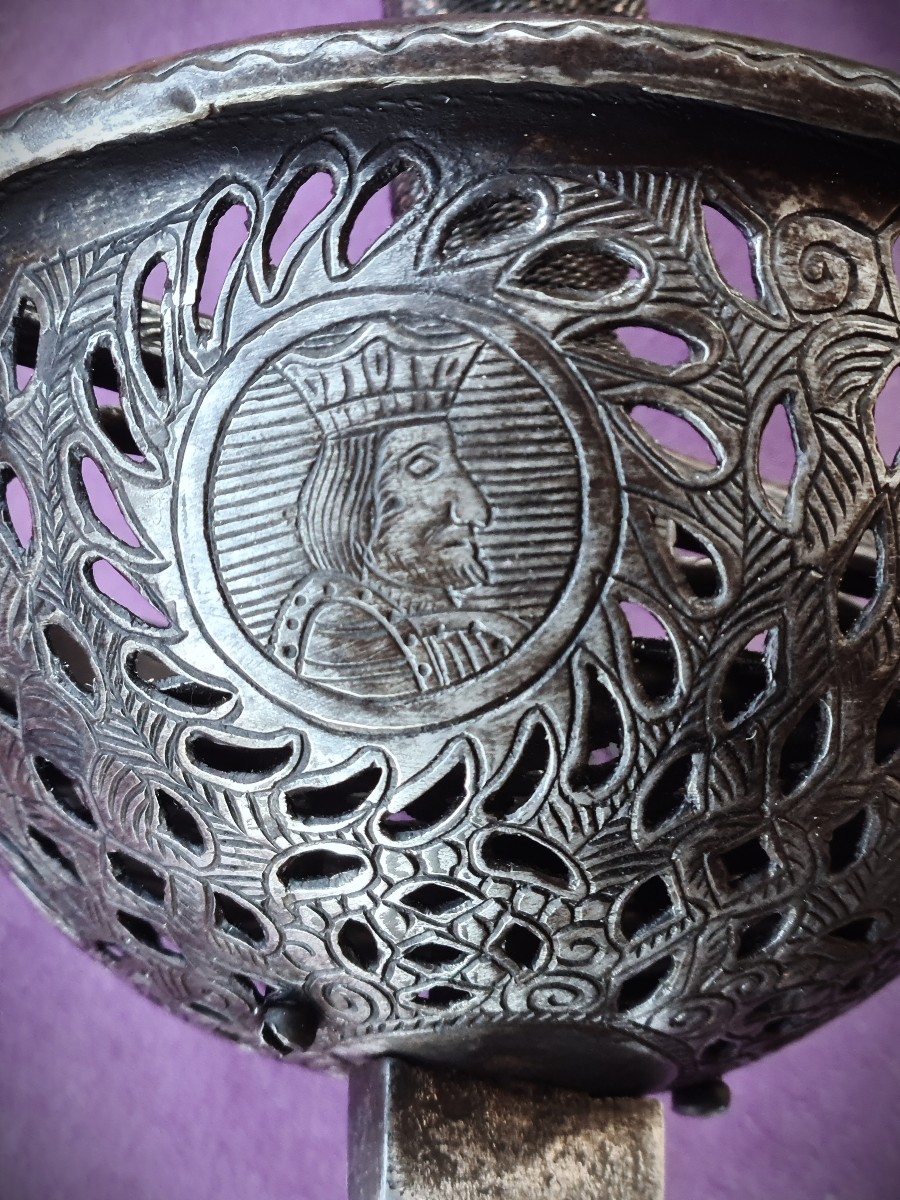 Spanish Taza Rapier , Signed Antonio Gutierrez In Toledo-photo-7