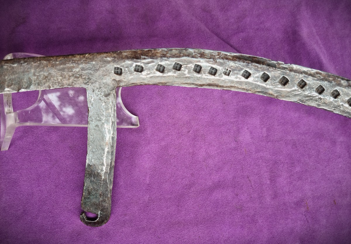 Large Antique Throwing Knife From Chad. Sara, Joualland-meynier Mission-photo-3