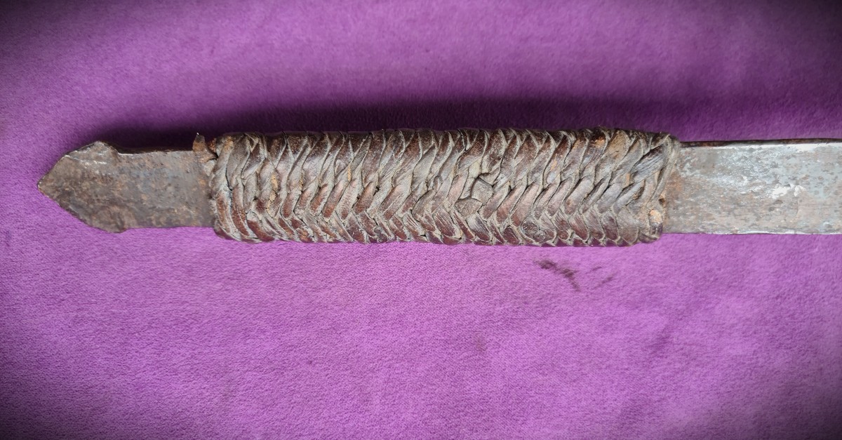 Large Antique Throwing Knife From Chad. Sara, Joualland-meynier Mission-photo-4