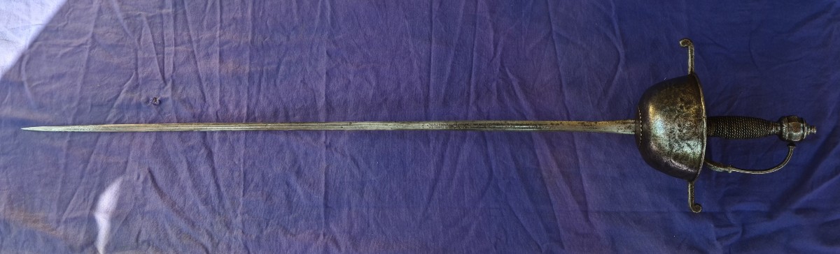 17th Century Germanic Taza Rapier, Blade Engraved With A Motto-photo-2