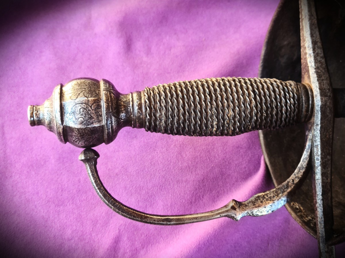 17th Century Germanic Taza Rapier, Blade Engraved With A Motto-photo-5
