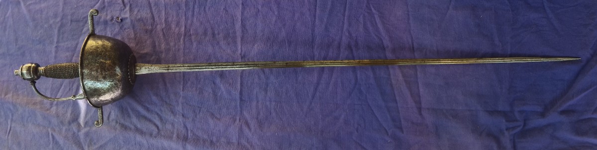 17th Century Germanic Taza Rapier, Blade Engraved With A Motto