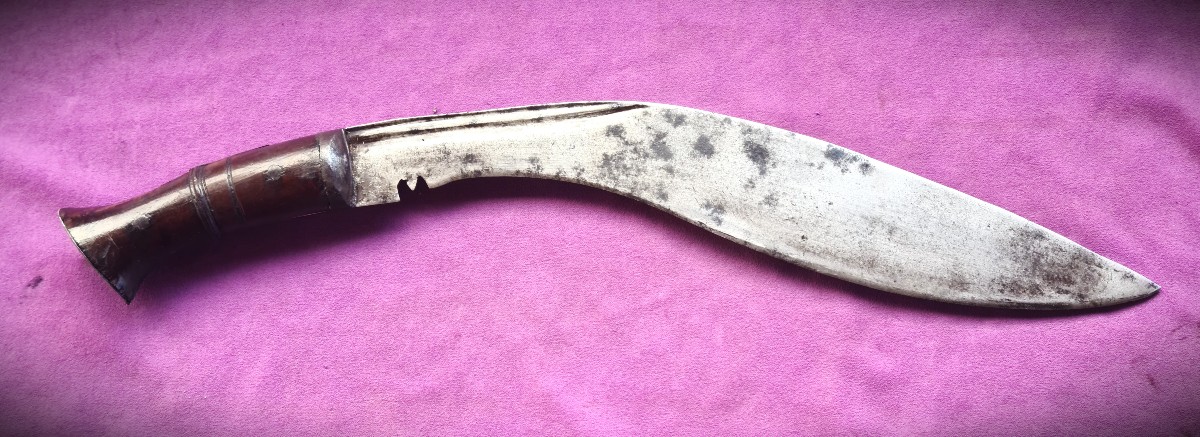 KUKRI coutelas népalais ancien Gurkha knife-photo-2