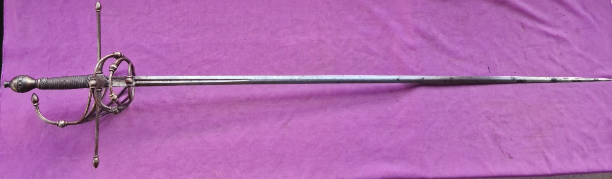 Grande Rapière à branches par Johannes Kohl Solingen fin 16ème-photo-2