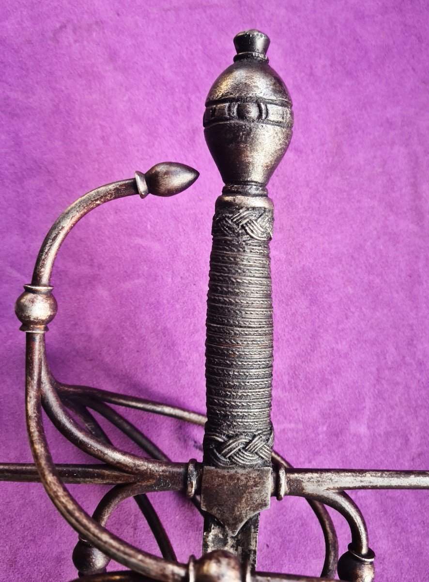 Grande Rapière à branches par Johannes Kohl Solingen fin 16ème-photo-4