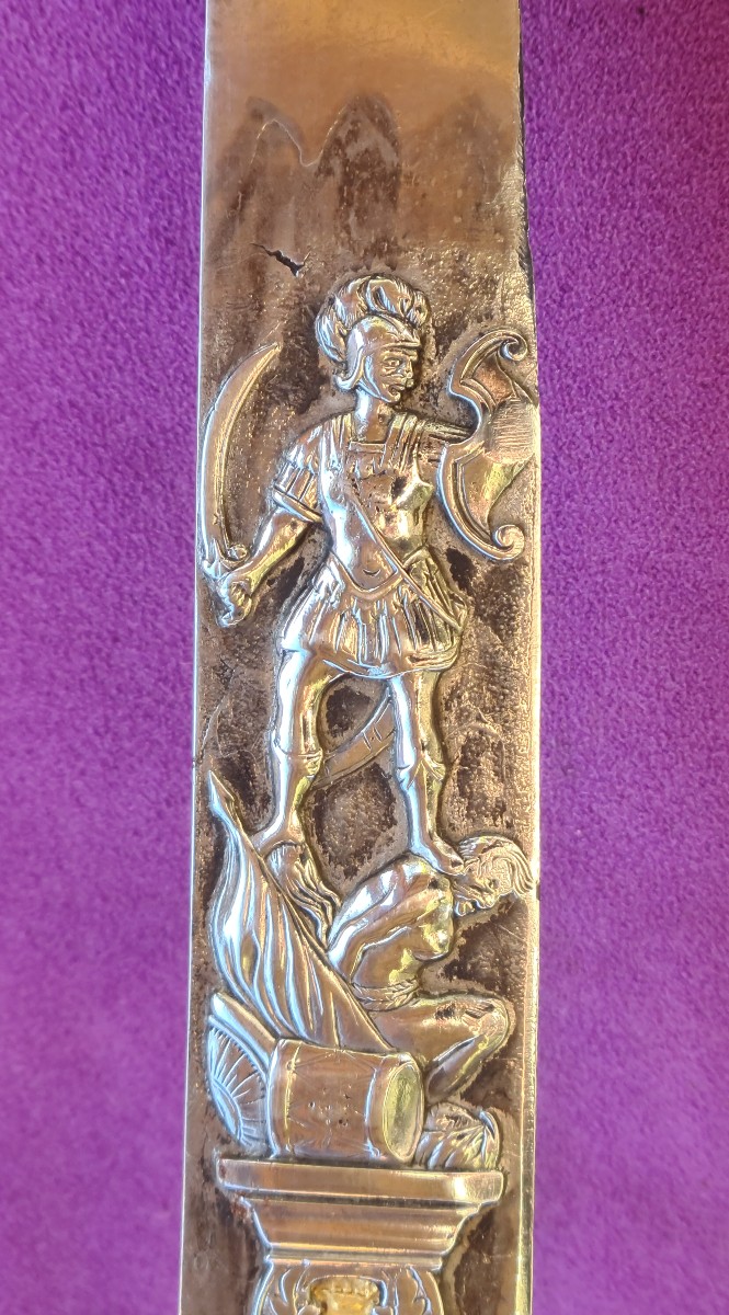 Richly Chiseled Cutlass, "eared" Handle -photo-7