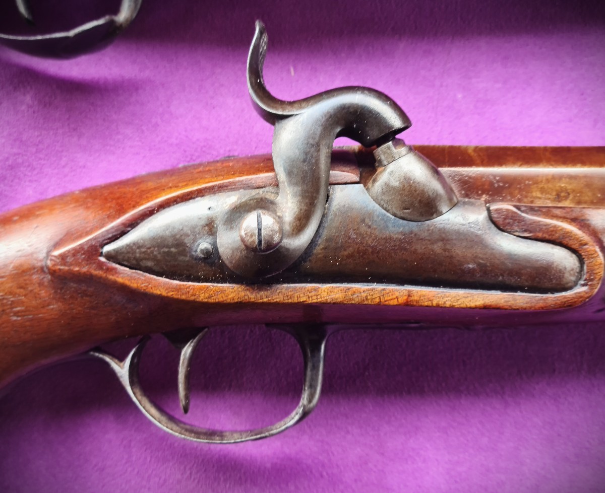 Paire de pistolets à canon "bec de canard" par Harzé à Liège, vers 1830-photo-7