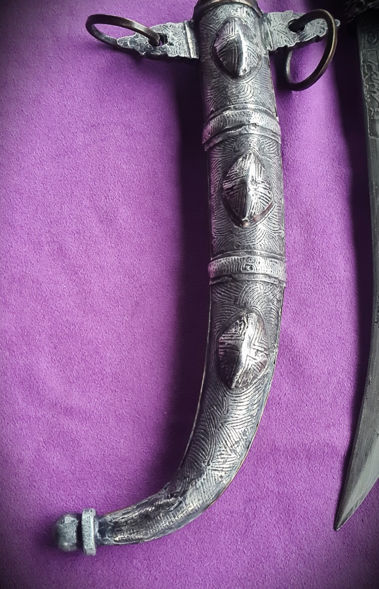 Antique Koummya  Dagger Signed, Morocco, 19th Century-photo-3