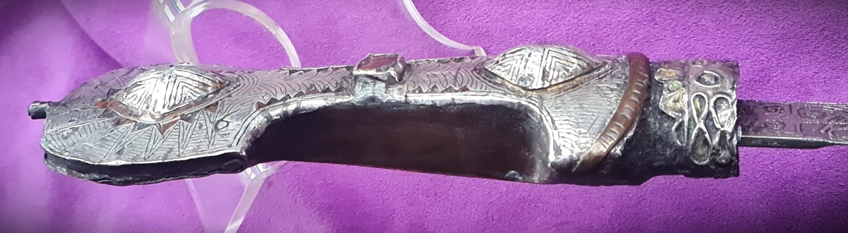 Antique Koummya  Dagger Signed, Morocco, 19th Century-photo-4