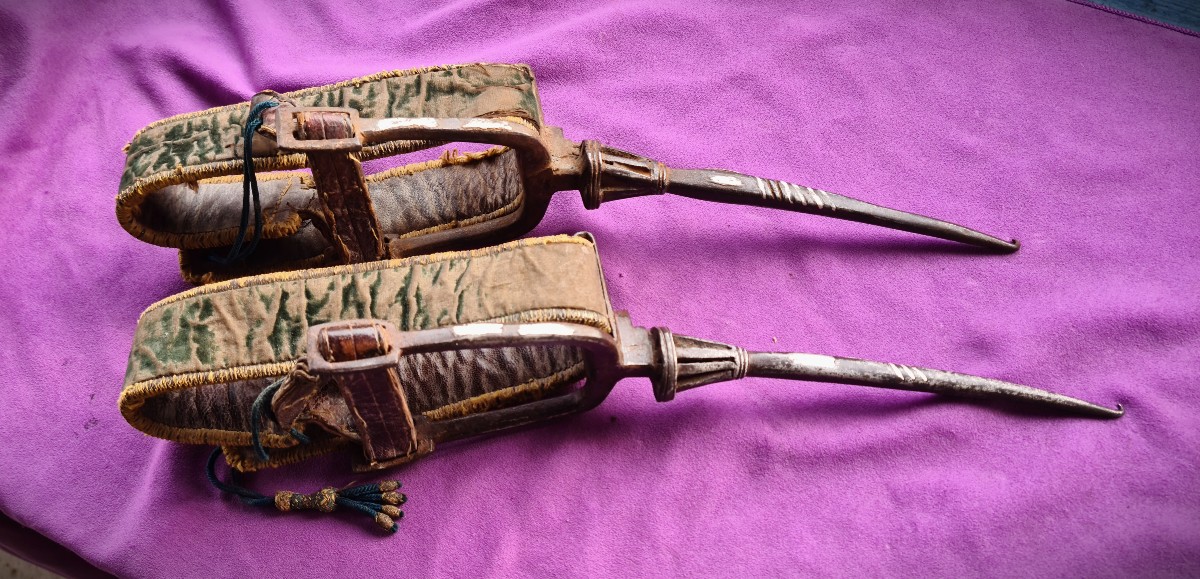 Paire d'éperons Mamelouks, Empire Ottoman 17-18ème -photo-7