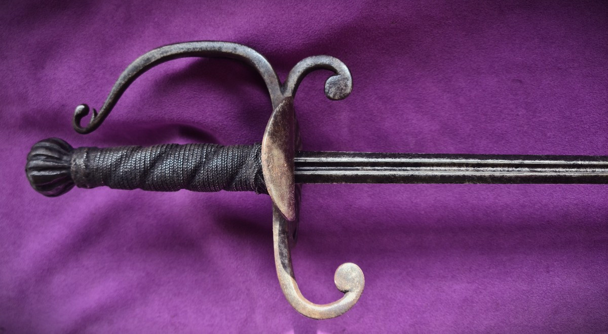 Rapière germanique 17ème monture atypique-photo-6