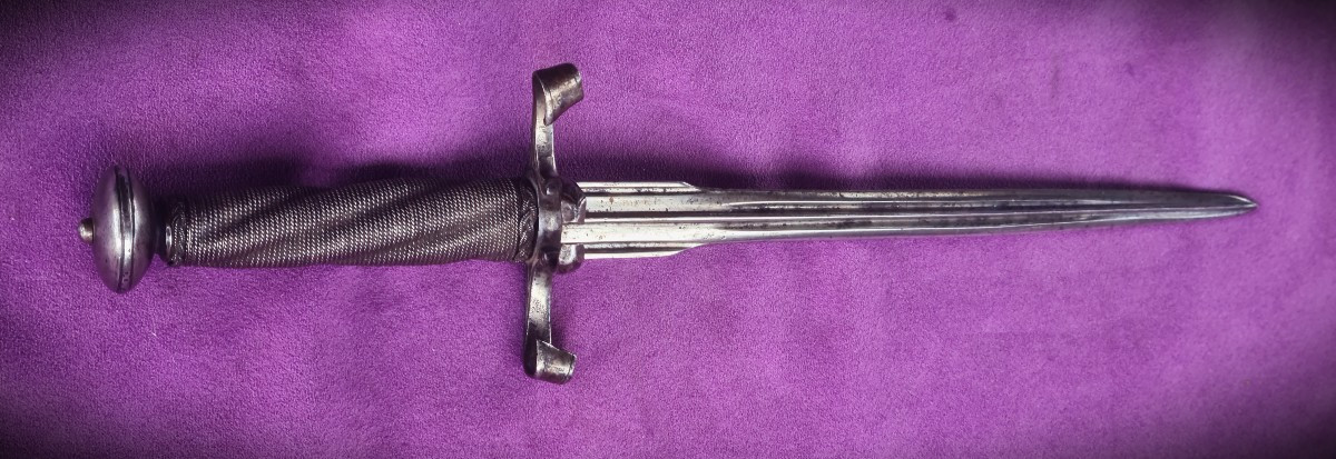 Rare Left-hand Dagger With A Fragmented Ring, 16th Century-photo-3