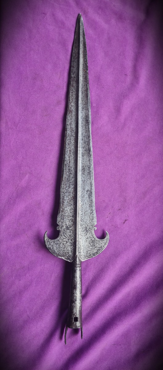 Large Engraved Partisan, 16th Century