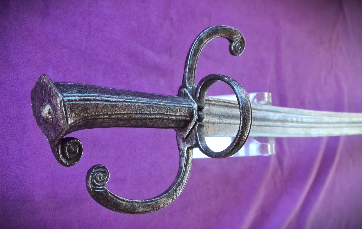 Rare Dussack Austro-Hongrois 16ème siècle-photo-4