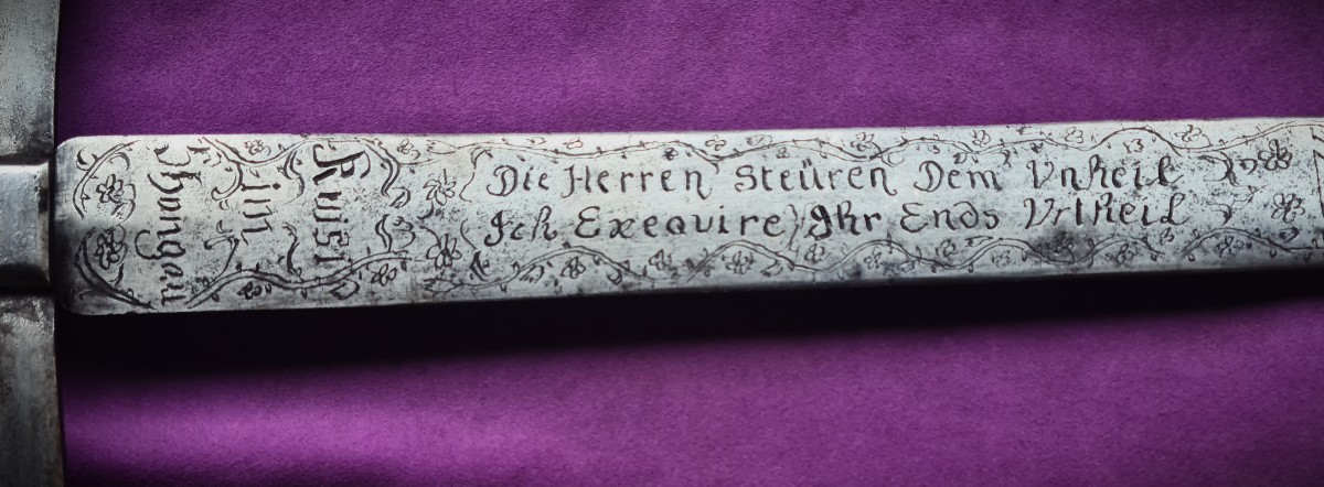 Richly Engraved Germanic Sword Of Justice-photo-4