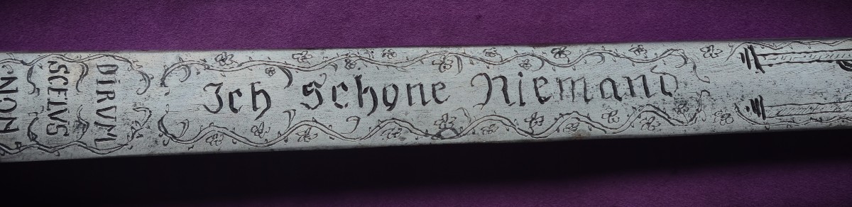 Richly Engraved Germanic Sword Of Justice-photo-4