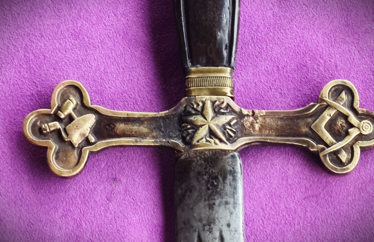 French Masonic Sword With Military Blade-photo-4