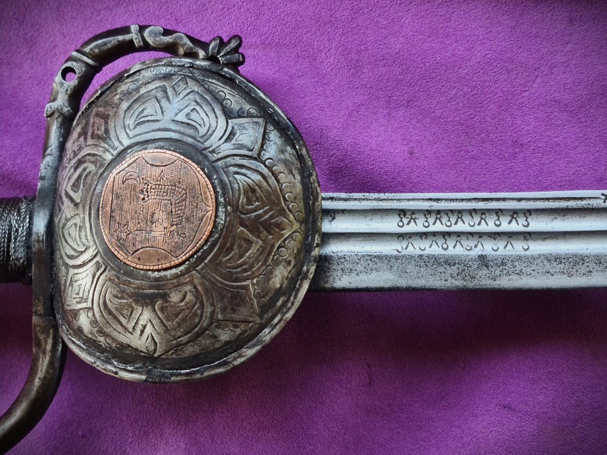 Grand sabre Hongrois au blason des Both de Bajna-photo-1
