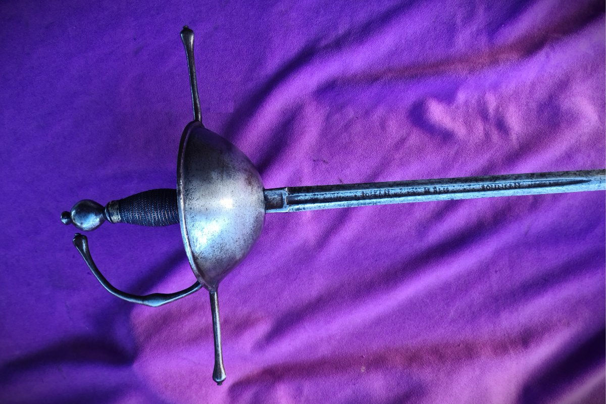 Rapière espagnole circa 1600, lame signée  Iohan Berns Solingen-photo-3
