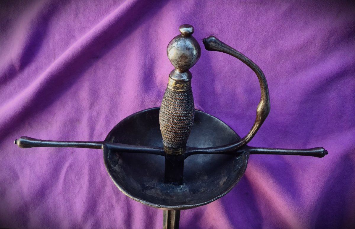 Rapière espagnole circa 1600, lame signée  Iohan Berns Solingen-photo-6